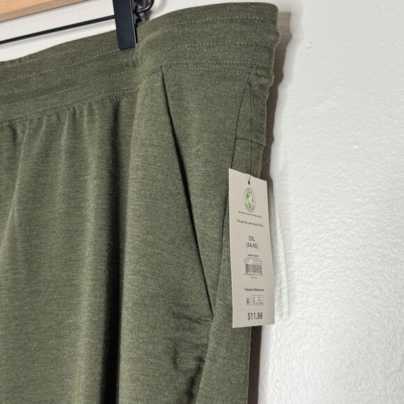 Athletic Works Mens Knit Jogger 2XL Olive Green Heather Soft Training Gym Hiking - Picture 7 of 10